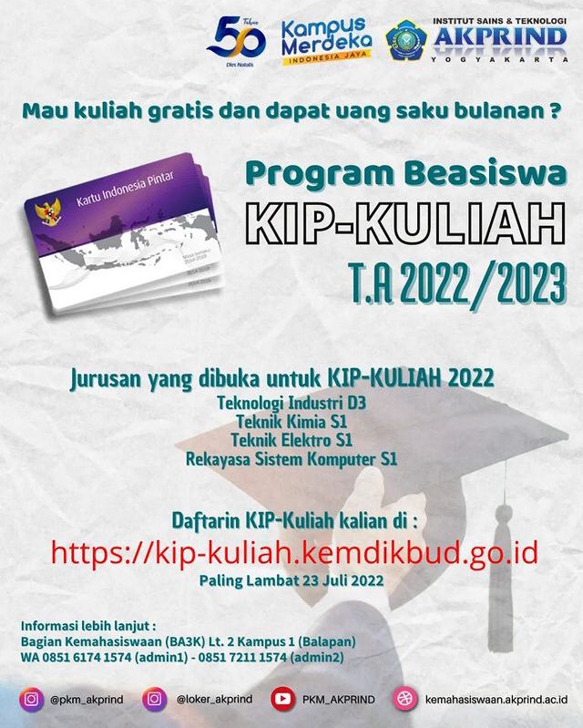 Kuliah Gratis di Teknik Kimia IST AKPRIND Yogyakarta, Ikuti Program KIP Kuliah