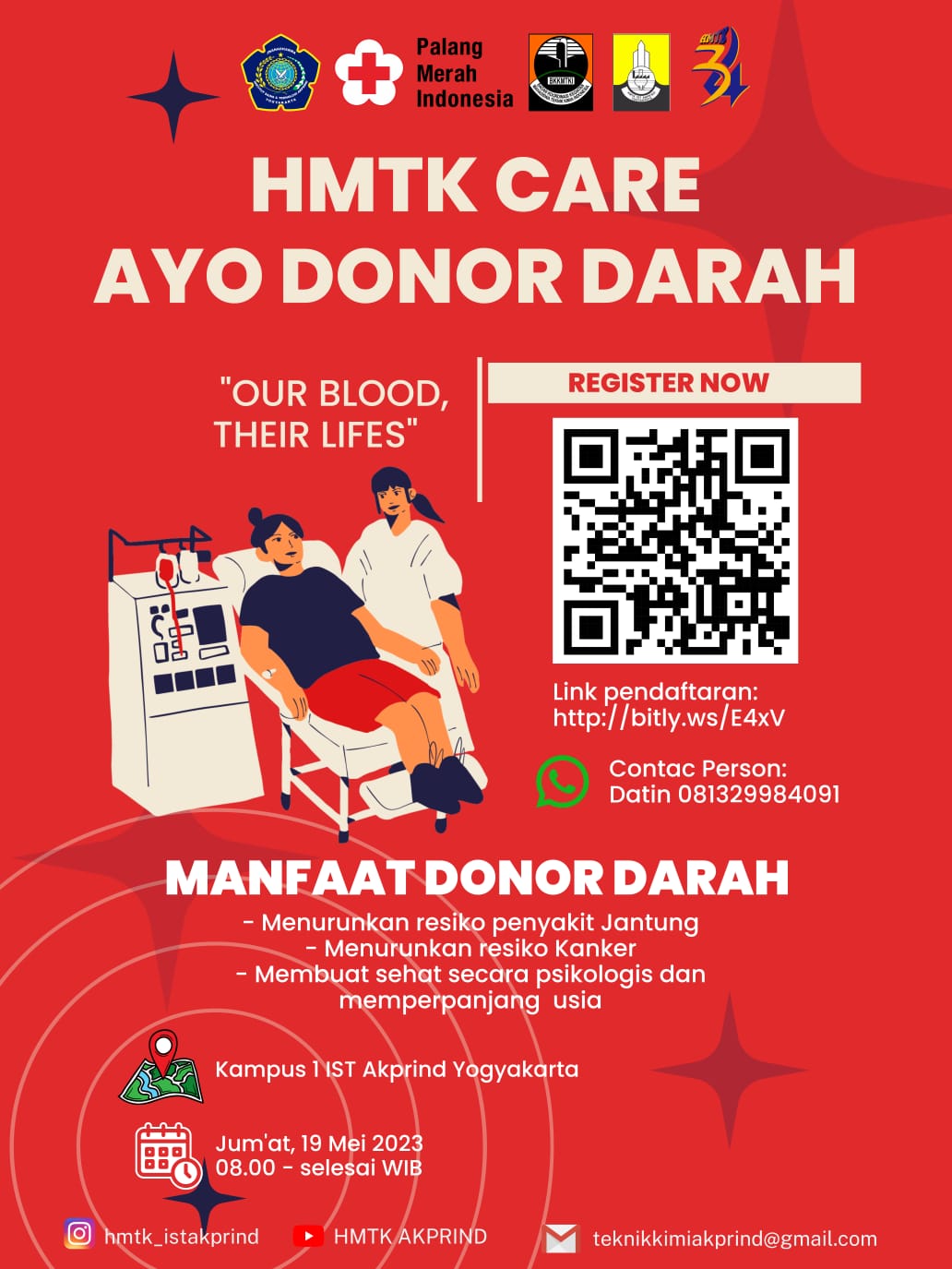HMTK IST AKPRIND Yogyakarta Mengadakan Kegiatan Donor Darah dalam Rangka HUT ke-34